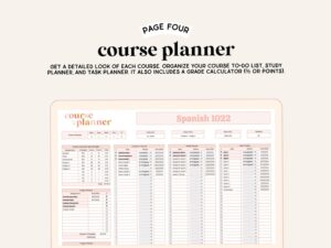 ✨ ✨ 2026 Academic Planner Spreadsheet for Google Sheets & Excel – Assignment & Course Tracker | no-stress tracker