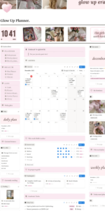 ☁️ ☁️ 2026 efficiency hack: 2026 Glow Up Planner | Aesthetic Notion Template for That Girl Era