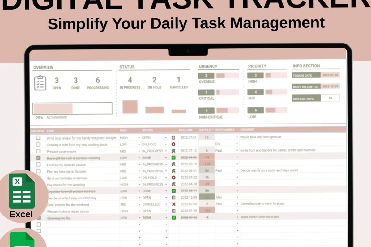 🥂 🥂 2026 efficiency hack: TO-DO LIST | Digital Excel Template for Planners & Designers