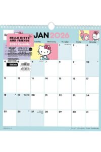 🥂 💌 2026 Hello Kitty Spiral Calendar — Digital Design & Planner Asset | stay inspired all year long