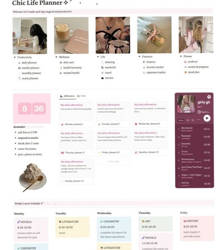 2026 Notion Life Planner — Ultimate Girl Aesthetic All-in-One Template — 🤍 🎀 game-changing digital system