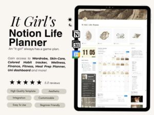 📅 🖇️ 2026 Notion Life Planner — Minimal ADHD-Friendly Template for That Girl Aesthetic | only tool for life admin