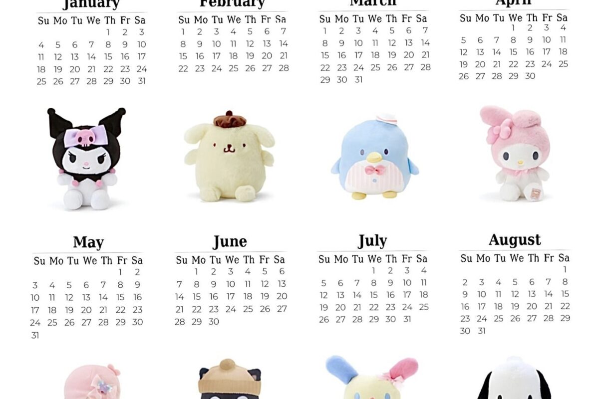 2026 Sanrio Calendar — Digital Design & Creative Planner Assets — 🥂 💍 stay inspired all year long