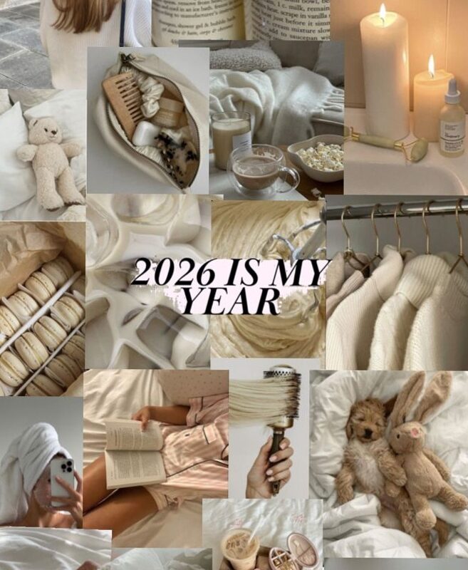 🤍 🕯️ 2026 Vision Board Templates for Digital Design & Planners | secret to staying productive