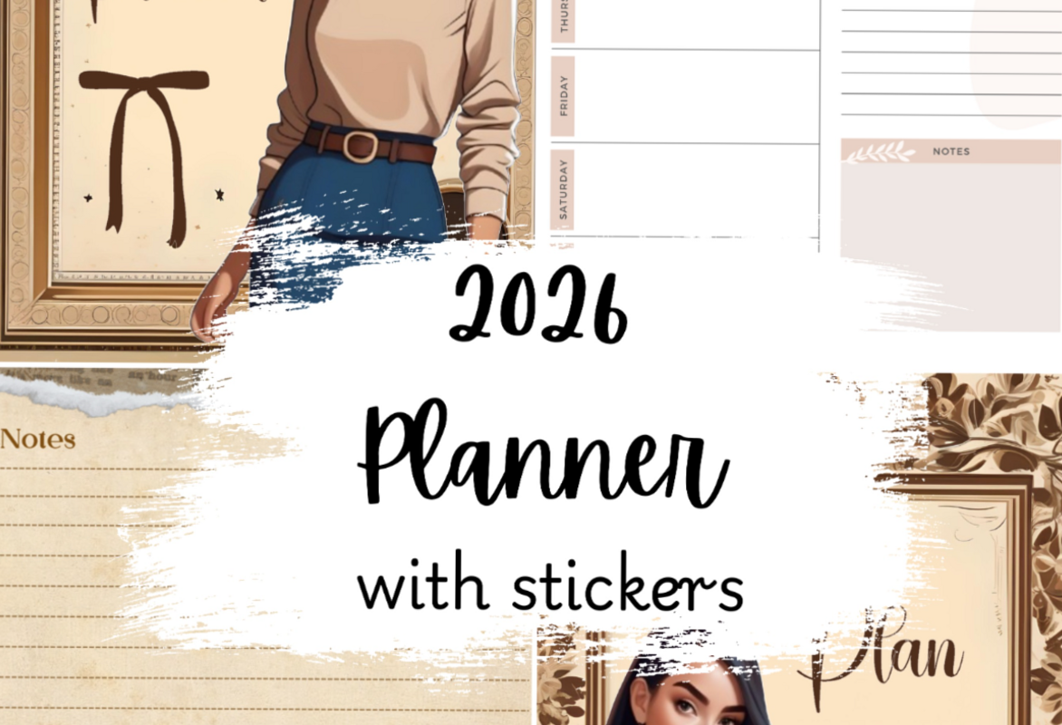 2026 Weekly Planner — Fashion & Personalized Design — 🖌️ 🖌️ dream life manifestation