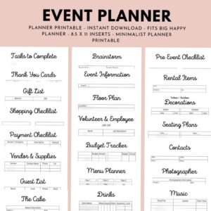 23-Page Printable Event & Wedding Planner — 🤍 ✨ stay inspired all year long