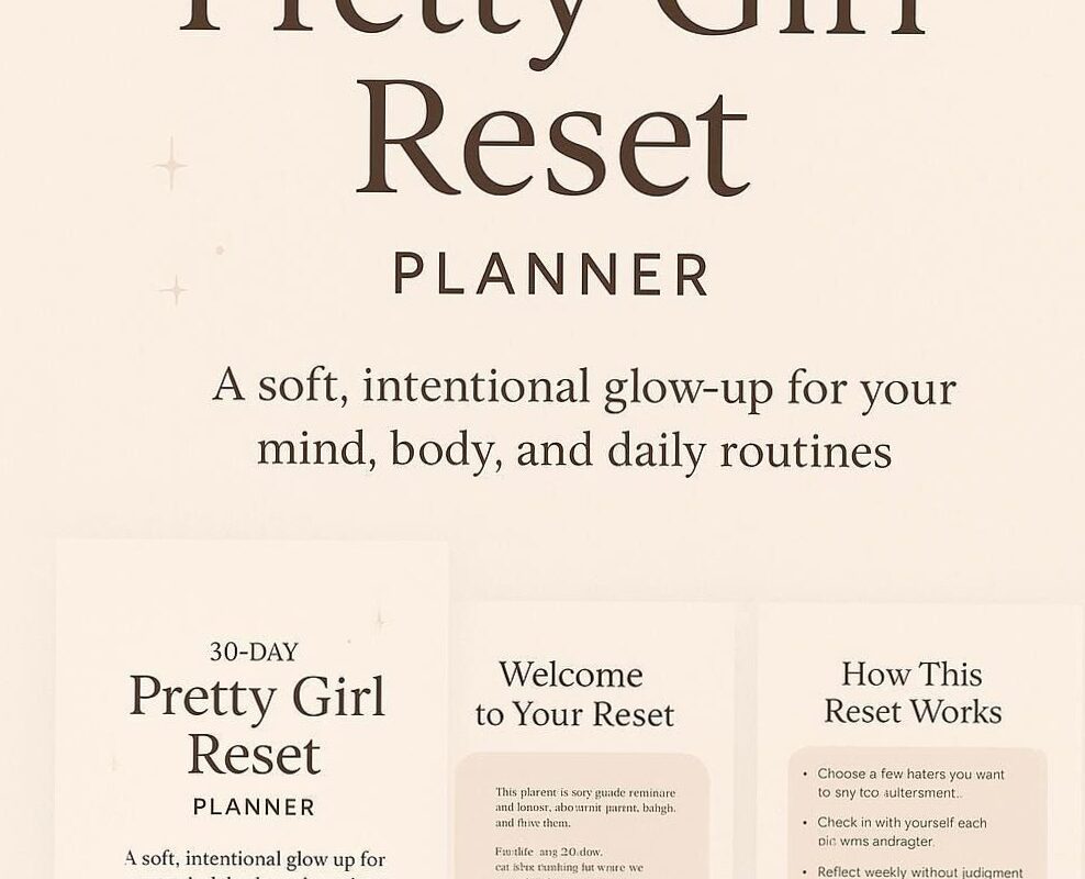 30-Day Pretty Girl Reset Planner | Glow Up Tracker | Etsy Digital Design — 🖌️ 🪄 ultimate printable checklist