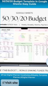 📊 📌 50/30/20 Budget Template in Google Sheets: Easy Guide | seamless organization hack