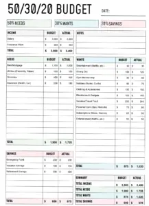 📍 📍 50/30/20 Budget Template for Google Sheets & Excel | stay inspired all year long