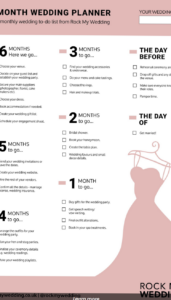 💌 💌 6-Month Wedding Planning Checklist | Digital Design & Creative Assets | no-stress tracker