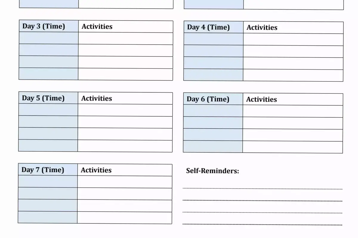7-Day Travel Planner with Checklist & Reminders — 🌸 💌 essential planning guide