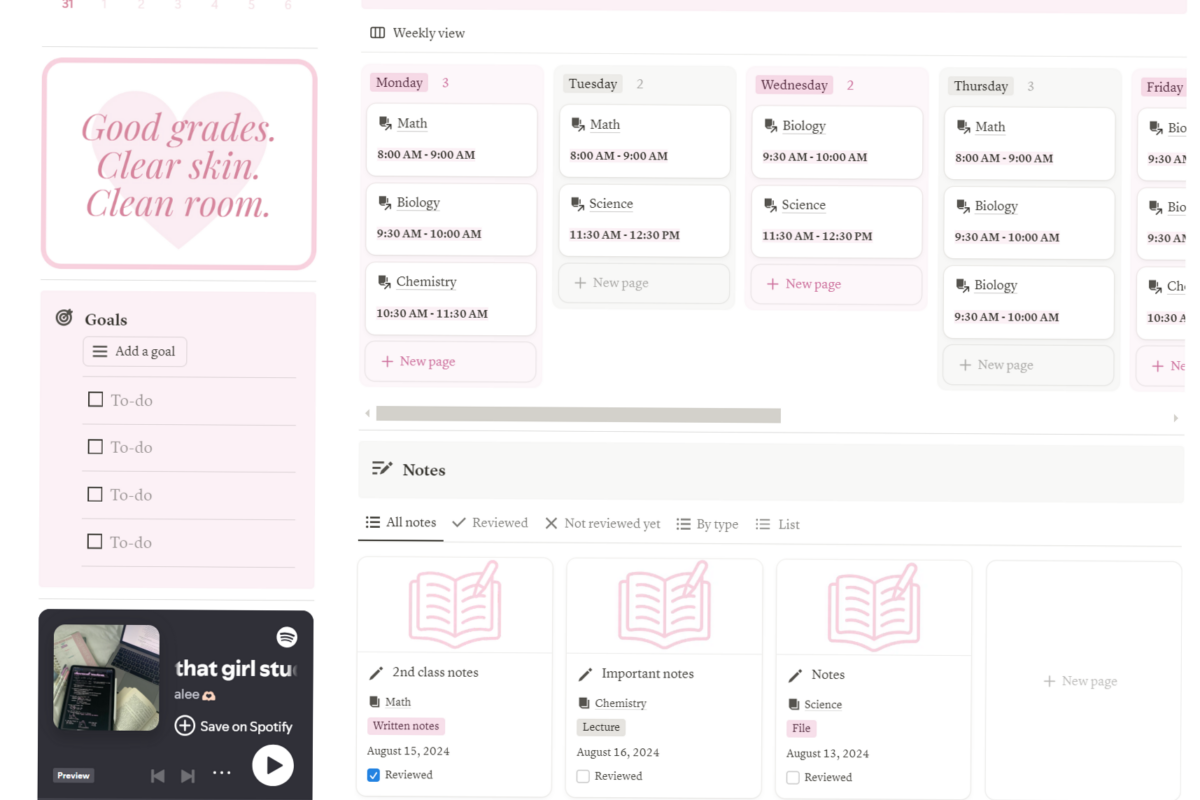 🌈 💎 Academic Girl Planner | Student Notion Template | game-changing digital system