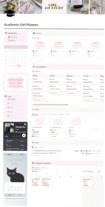 🌈 💎 Academic Girl Planner | Student Notion Template | game-changing digital system