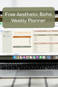 🥂 💌 Aesthetic Boho Weekly Planner | Free Google Sheets Template | romanticize your routine