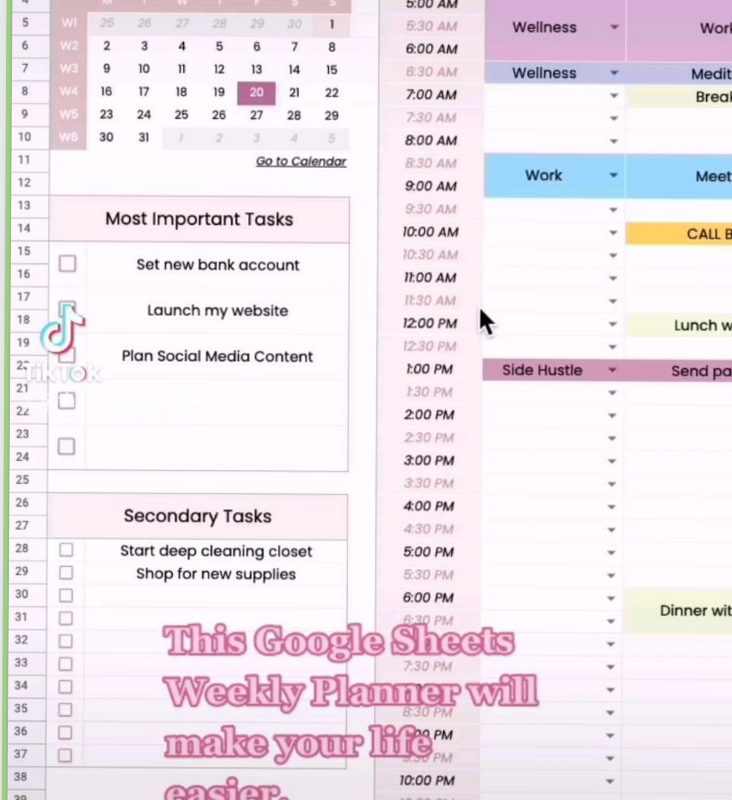 Aesthetic Google Sheets Weekly Planner: Plan Smarter, Live Happier Budget Tracker — 🖇️ 📁 ultimate printable checklist