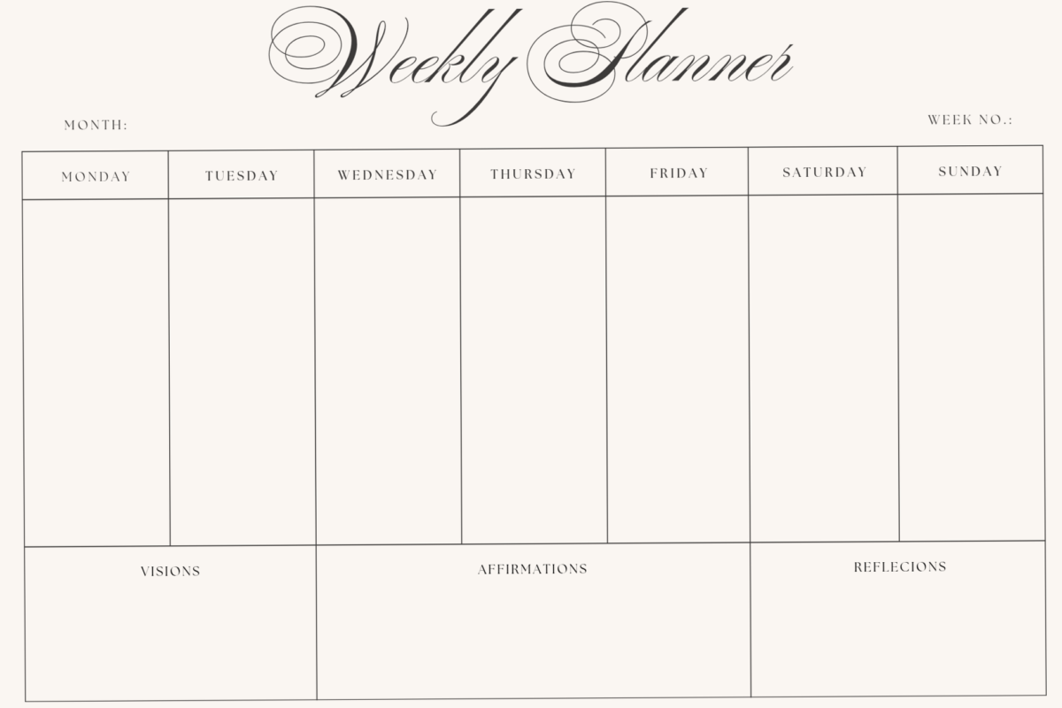 🤍 🕯️ Aesthetic Weekly Planner | Digital Design & Creative Assets | dream life manifestation