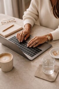 Aesthetic Work From Home Setup Clean Desk Cozy Home Office Productivity Vibes — 🌸 👰 stay inspired all year long