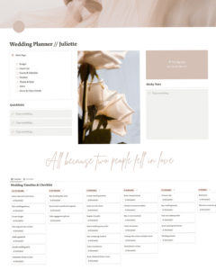 🌸 👰 All-in-One Digital Wedding Planner for Notion | game-changing digital system