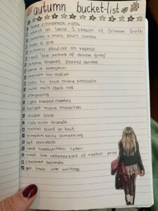 Autumn Bucket List Journal Page Design 🍂 — 🖇️ 📌 dream life manifestation