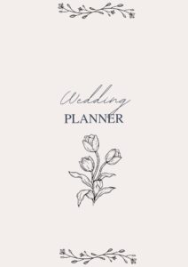 📊 📝 Beige Floral Wedding Planner Stationery Design | dream life manifestation