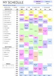 Block Schedule Free Google Sheets & Excel Template — 💍 🌸 stay inspired all year long