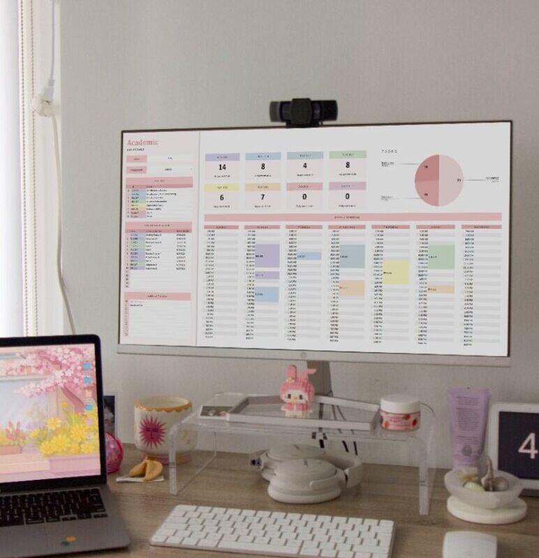 📌 📝 Blush Pink Student Planner Template | Google Sheets | romanticize your routine