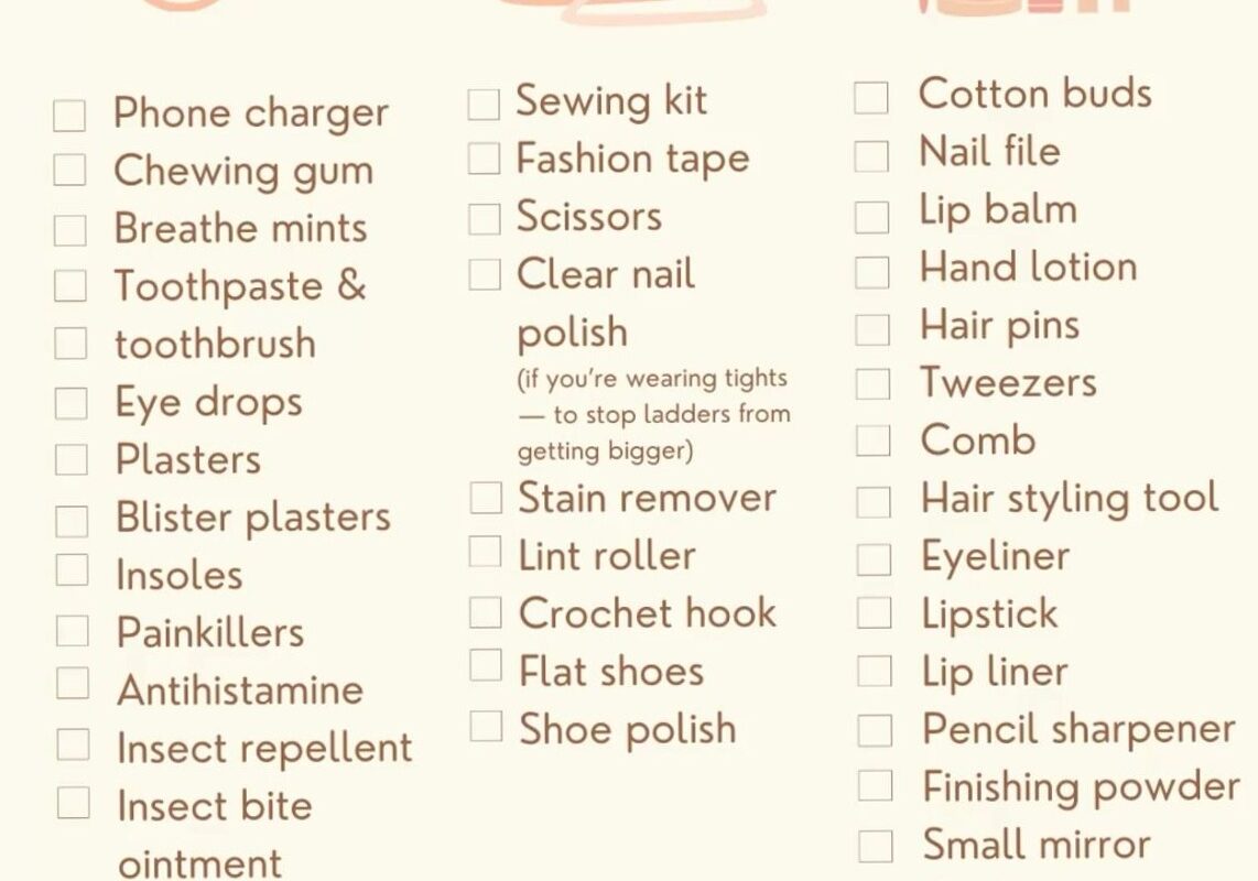 💍 🍰 Bridal Emergency Kit Essentials for Your Big Day | ultimate printable checklist