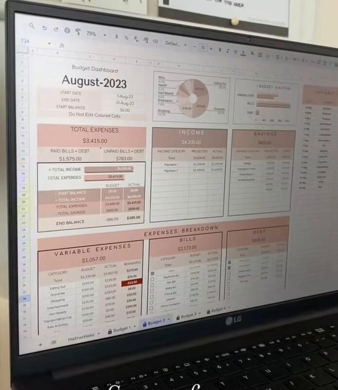 📊 🖇️ Budget Templates I Created for Design & Planning | stay inspired all year long