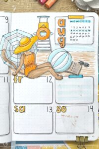 📝 📅 Bullet Journal August 2022 — VW T1 Urlaub | romanticize your routine