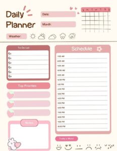 🎀 🕯️ Bullet Journal Daily Planner | Creative Digital Templates | romanticize your routine
