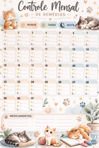☁️ 🕯️ Calendário Miau — Design Digital Criativo | romanticize your routine