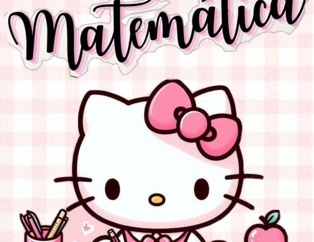 Capa de Matemática Helô Kitty — Design Criativo para Planners — 💌 💍 stay inspired all year long