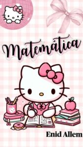 Capa de Matemática Helô Kitty — Design Criativo para Planners — 💌 💍 stay inspired all year long