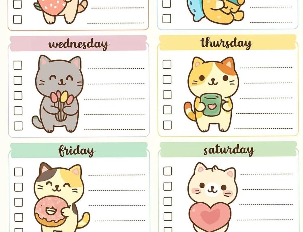 🪄 🪄 Cat-tastic Weekly Planner Template — Pawsitive Planning for Every Day | dream life manifestation