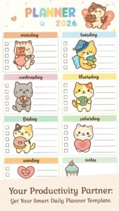 🪄 🪄 Cat-tastic Weekly Planner Template — Pawsitive Planning for Every Day | dream life manifestation