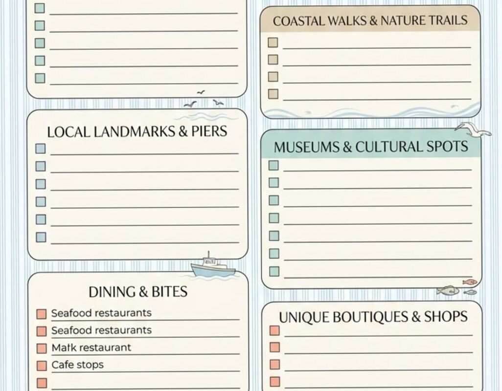 Coastal Getaway Weekly Planner Aesthetics — 🥂 👰 stay inspired all year long