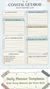 Coastal Getaway Weekly Planner Aesthetics — 🥂 👰 stay inspired all year long