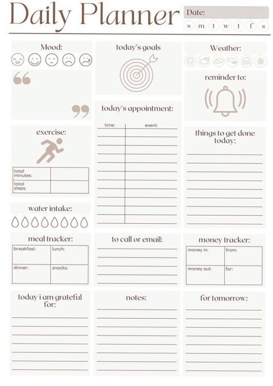 🕯️ 🌿 Colorful Daily Planner for Goals & Habits | romanticize your routine