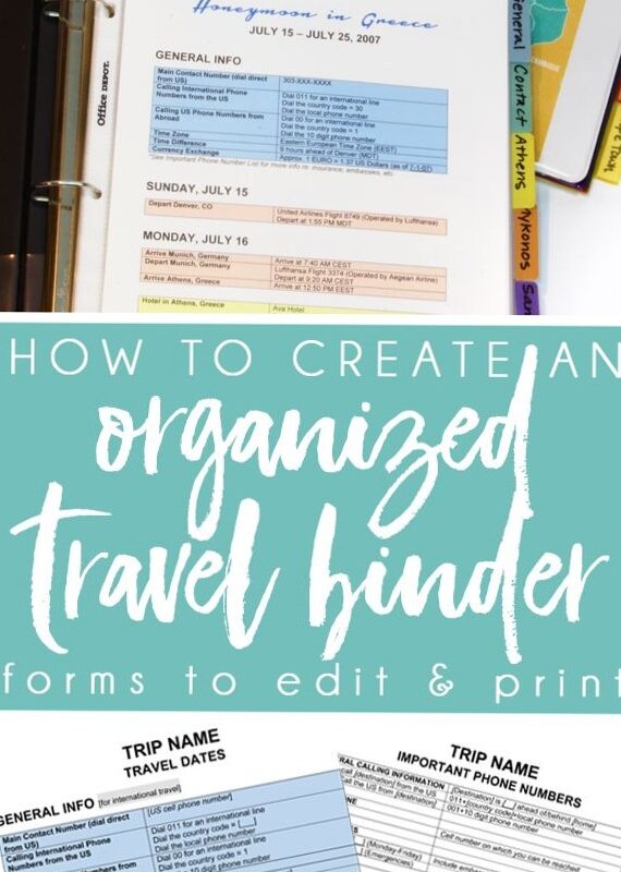 🤍 🌿 Create an Organized Travel Binder + Free Printable Planning Pages | dream life manifestation