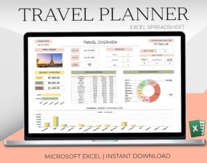 📊 📌 Create Your Perfect Vacation with Editable Travel Planner Excel Sheet | secret to staying productive