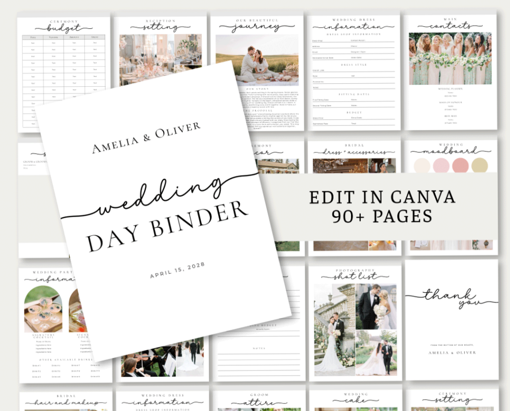 Create Your Perfect Wedding with Canva’s Editable Planner Template — 🌿 🤍 dream life manifestation