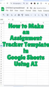 Custom Assignment Tracker in Google Sheets | Free AI Templates — 📅 📅 ultimate printable checklist