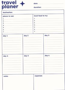 Custom Travel Itinerary Template | Free Google Docs Design — 📝 📁 ultimate printable checklist