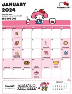 Cute 2024 Kawaii Printable Calendars! — 💎 🖌️ stay inspired all year long