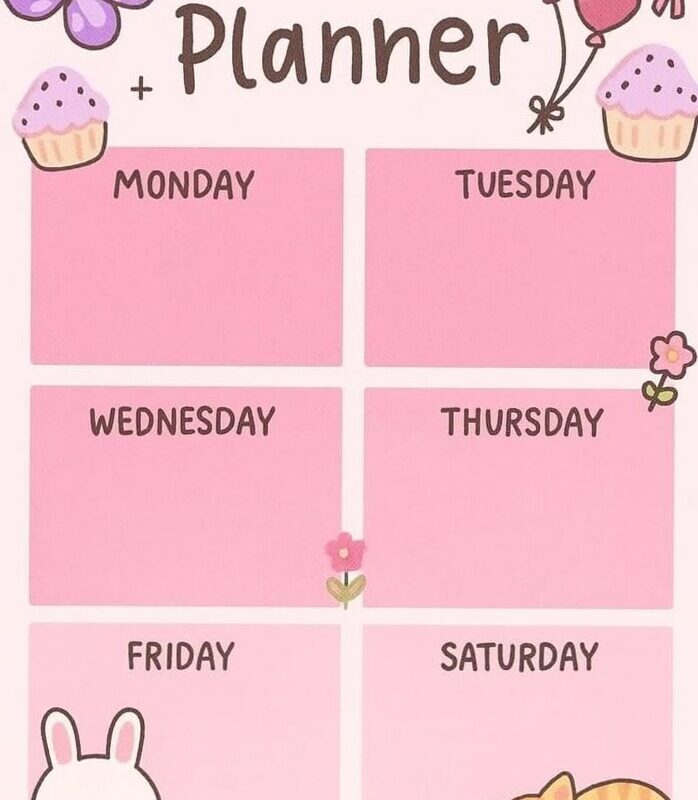 ✨ ✨ Cute Pink Weekly Planner Printable Blueprint for Success | romanticize your routine