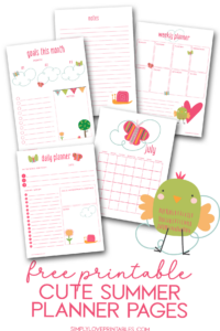 🌸 💌 Cute Summer Planner Pages | Free Printables | dream life manifestation
