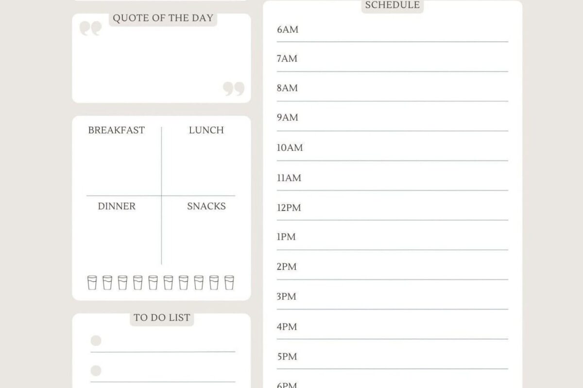 Daily Planner | Aesthetic Work Schedule | Minimal Digital Planner | secret t… — 📝 📝 romanticize your routine