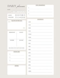 Daily Planner | Aesthetic Work Schedule | Minimal Digital Planner | secret t… — 📝 📝 romanticize your routine