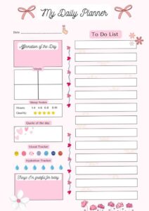 💌 💍 Daily Planner Layouts for Creative Productivity | dream life manifestation