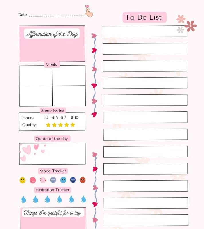 💌 💍 Daily Planner Layouts for Creative Productivity | dream life manifestation